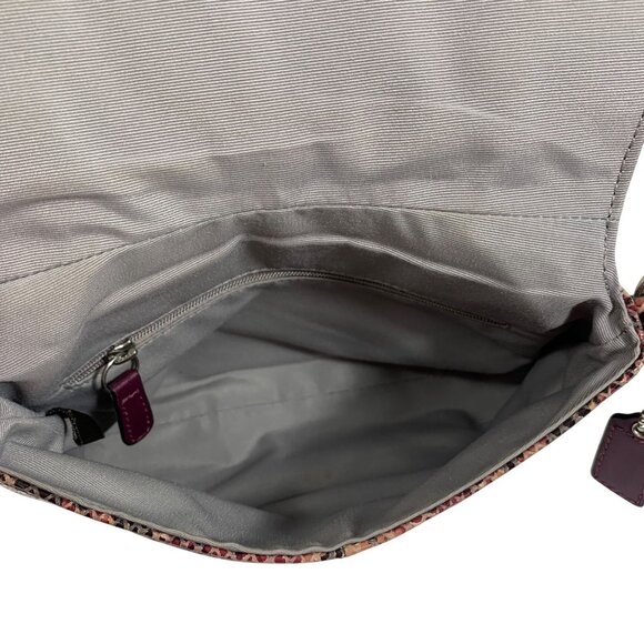 COACH Soho Purple/Pink Python Snakeskin Leather Mini Flap Crossbody F45648 - Picture 13 of 16